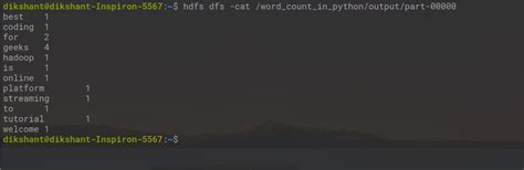 MapReduce Word Count in Python 的图像结果