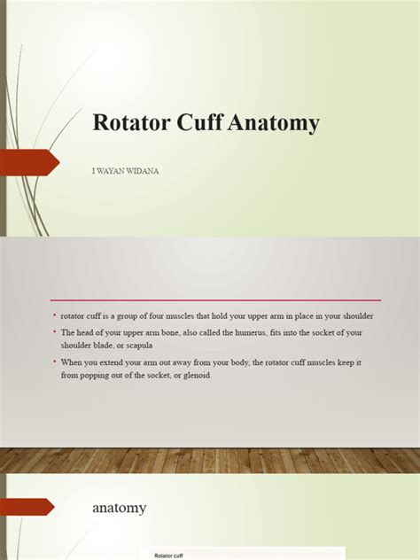 Rotator Cuff Anatomy | PDF | Shoulder | Clinical Medicine