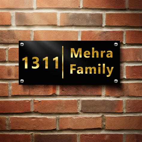 Gleam & Dream - Gold Lettering - House Name Plate | Premium Custom Nam ...