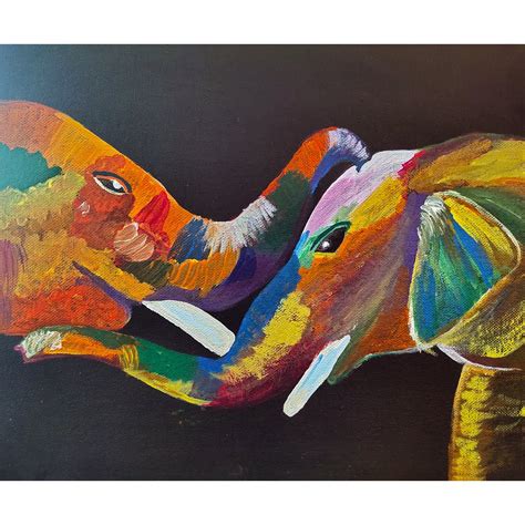 'Two Elephants' Painting – Kreate