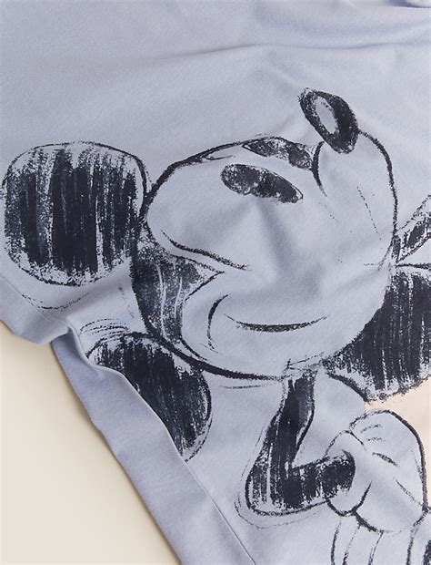 Buy Mickey Mouse™ Cotton Short Nightdress at Marks & Spencer