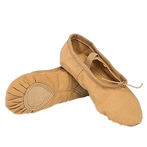 Buy The Dance Bible Girls Tan Canvas Ballet Dance Gymnastics Shoes (9 ...