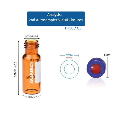ALWSCI 2 ml 9 mm HPLC Vial, Amber Autosampler Vial, India | Ubuy