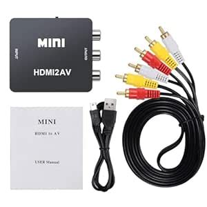 Buy HDMI/HDTV to AV/3RCA Scaler Adapter HD Video Composite Converter ...