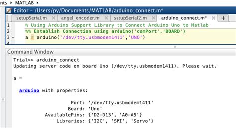 Encoder Arduino MATLAB 的图像结果