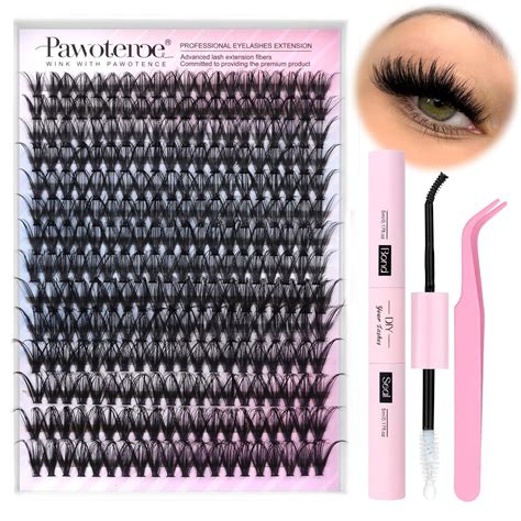 Amazon.com: Pawotence Lash Extension Kit DIY 40D 12-18mm Individual ...