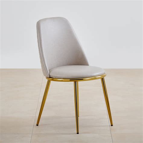 Buy Vegas Set of 2 Faux Leather Dining Chairs - Grey from Home Centre ...