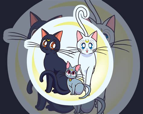 Sailor Moon Luna Artemis And Diana
