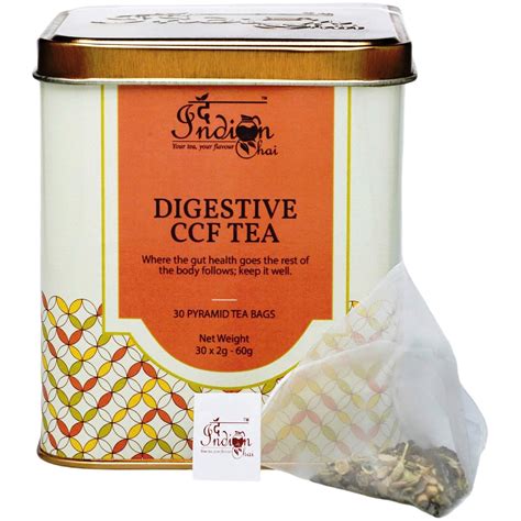 The Indian Chai - Digestive CCF Tea 30 Pyramid Tea Bags with Cumin ...