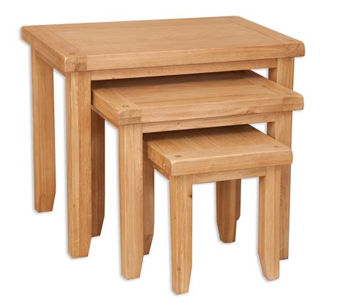 Melbourne Natural Oak Nest of Tables | A Quirky Corner Banbury