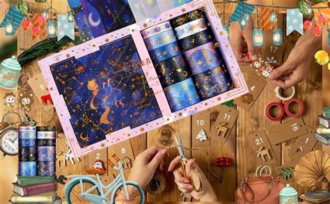 FunBlast Space Theme Washi Tape Sets, 10 Rolls Washi Tapes with 10 ...