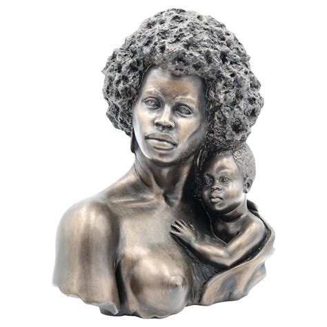 1974 v. Kendrick Modernist Sculpture Bust African American Mother Child For Sale at 1stDibs ...