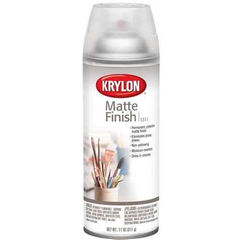 Buy Krylon Crystal Clear Spray Paint, Matte Clear, 11 oz Online at ...