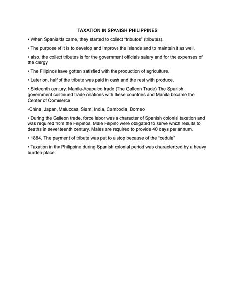 Taxation in Spanish Philippines - TAXATION IN SPANISH PHILIPPINES When ...