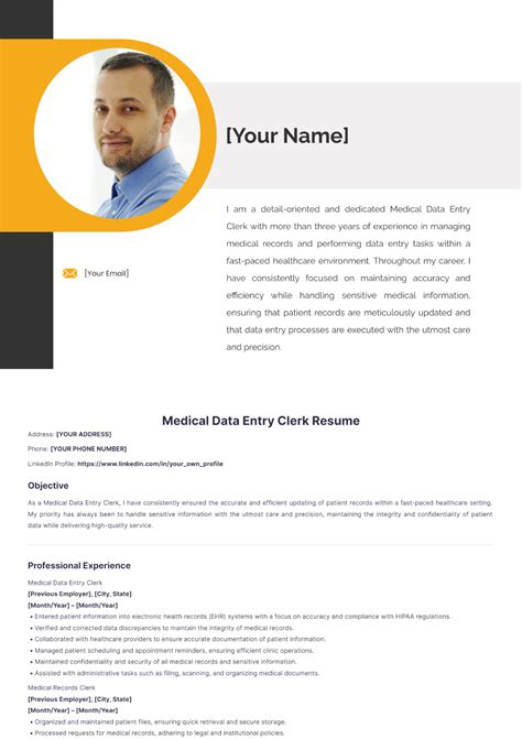 Free Medical Resume Templates to Edit Online and Download