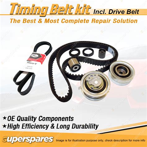 Timing Belt Kit & Belt for Volkswagen Golf MK6 Caddy CC EOS Jetta Passat Tiguan - Superspares