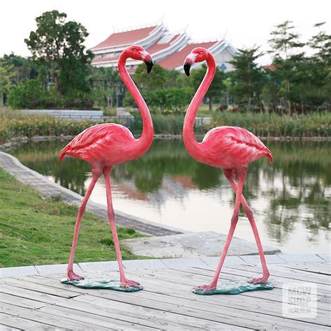 园林景观装饰品火烈鸟摆件 花园景区房地产动物雕塑 玻璃钢工艺品-阿里巴巴