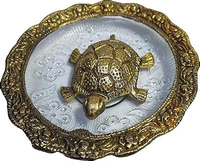 Buy Collectible India Metal Feng Shui Tortoise On Plate Showpiece for ...