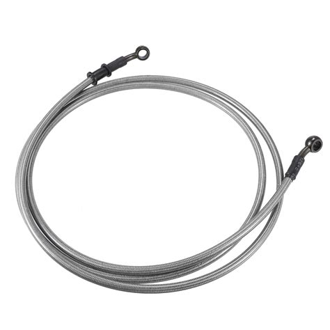X AUTOHAUX 220cm AN3 M10 Car Hydraulic Brake Line Oil Hose Pipe Fitting ...
