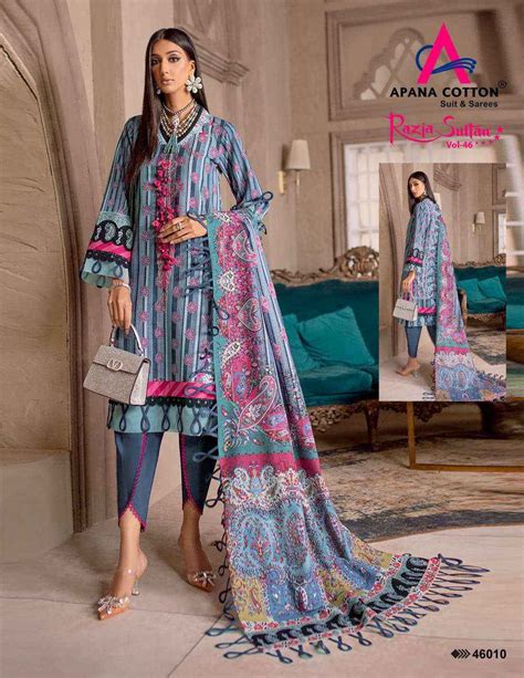 APANA COTTON RAZIA SULTAN VOL 46 WHOLESALE COTTON DRESS MATERIAL