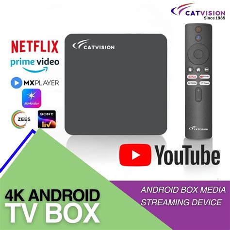 Catvision high-performance Android TV Box | 4GB-32GB| Bluetooth Remote ...