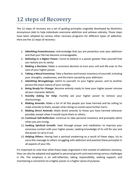 12 Step Recovery Process 的图像结果