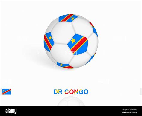 Soccer ball with the DR Congo flag, football sport equipment. Vector ...