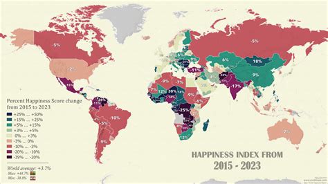 The World’s Happiest Countries (2015 - 2023) - Vivid Maps