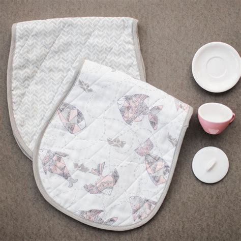 Machali Aur Naav - Hand Block Print Cotton Burp Cloth (Pink) – Kairan ...