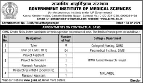 GIMS Recruitment 2024 Apply for 18 Faculty Vacancies