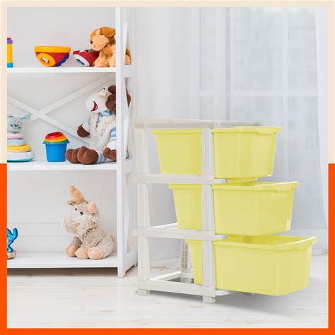 Stomo 3 Drawer Multi-Purpose Storage Organizer for Home and Office (Le ...