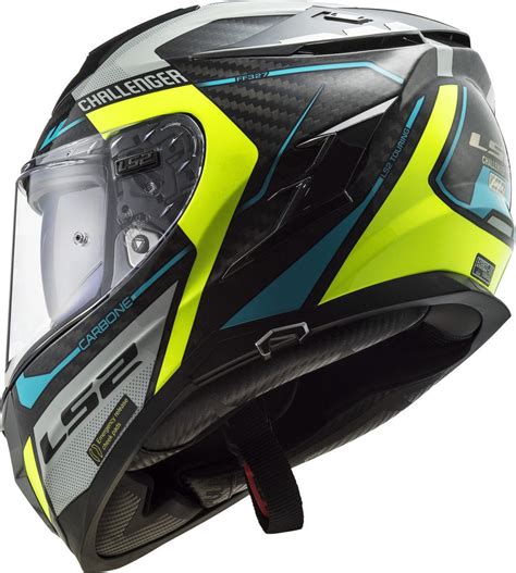 LS2 FF327 Challenger Carbon Thorn Gloss Hi Viz Yellow Helmet– Moto Central