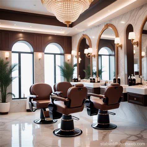 Luxury Spanish-Style Salon with Marble Interior | Stable Diffusion Online