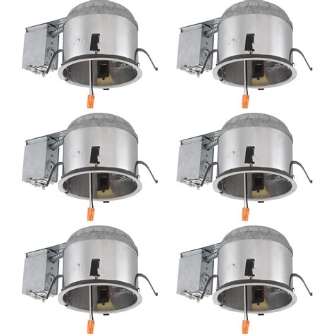 DESIGNERS FOUNTAIN Led Recessed Ceiling Light Housings, 6 Pack 6 Inch ...