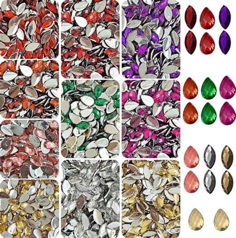INDIKONB 2900 Pcs Multicolor Rhinestones Flatback Pastable Kundan ...