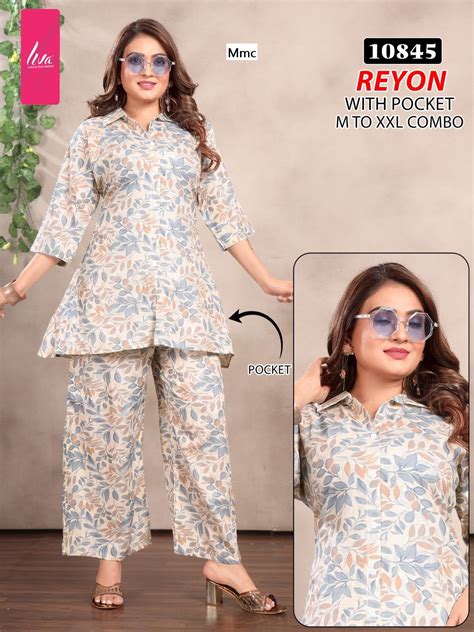 Liva Design 10843-10846 Mmc Reyon Co Ord Set Wholesaler Gujarat – Kavya ...