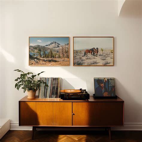 2 Piece Western Print Collection Southwest Horse Home Decor Mountain ...