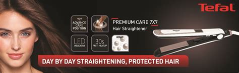 Tefal Premium Care 7/7 HS7460K0 Hair Straightener (Black) : Amazon.in ...