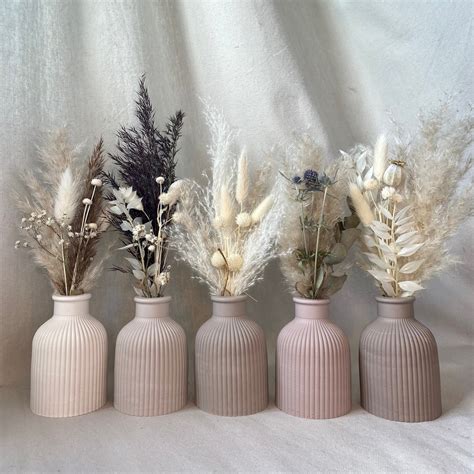 Small Vase With Dried Flower Options | Handmade Vase | Jesmonite | Bud ...