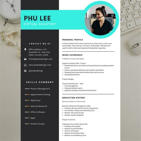 Image result for Virtual Assistant CV Template