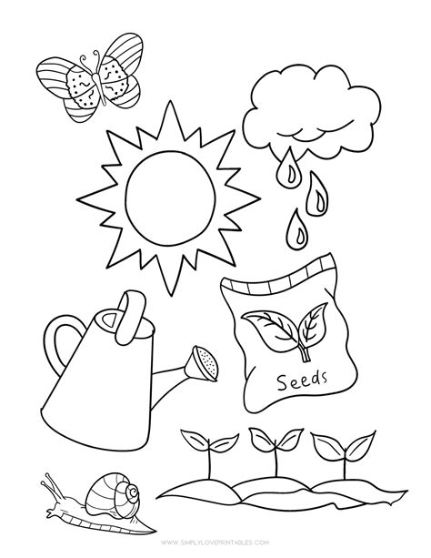 Spring Planting Coloring Pages