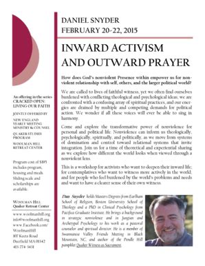 Fillable Online neym INWARD ACTIVISM AND OUTWARD PRAYER - Woolman Hill ...