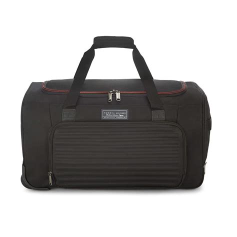 Buy Tommy Hilfiger East Boston Polyester 60 cms Black Travel Duffle ...