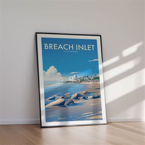BREACH INLET PRINTABLE Poster, South Carolina, Travel Art, Digital Art ...