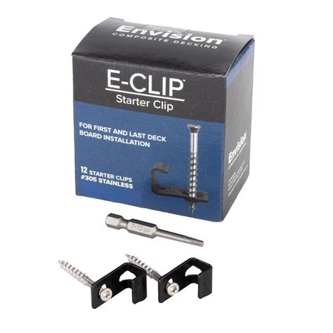 Envision Outdoor Living Products E-Clip Starter clips Black Hidden Deck ...