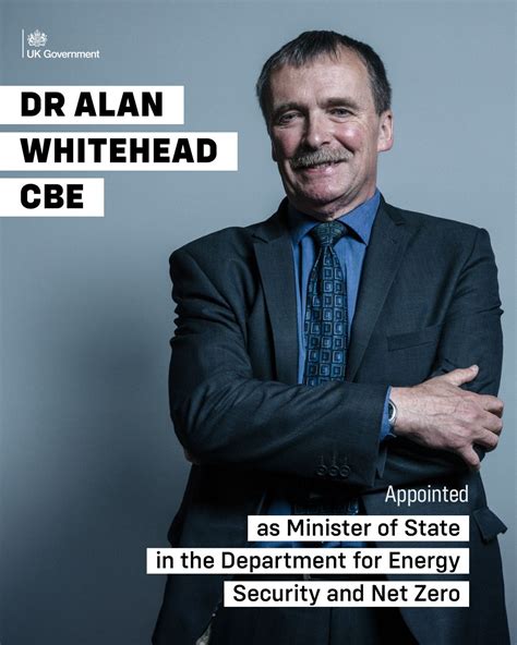 Dr Alan Whitehead has been appointed as Minister of State for the Department for Energy Security ...