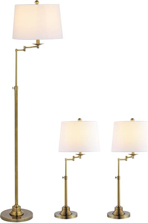 Nadia Floor and Table Lamp Set in Gold by Safavieh | 1StopBedrooms