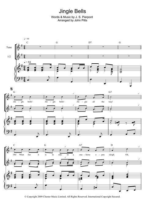 Jingle Bells by Traditional Carol Sheet Music for Recorder Solo at ...