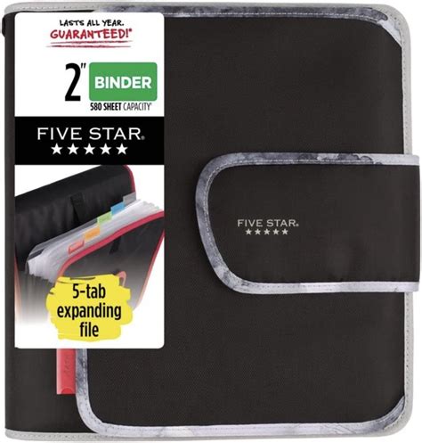 Amazon.com : Five Star Zipper Binder, 2 Inch 3-Ring Binder for School ...