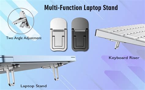 BKN Metal Alloy H7 Mini Foldable Laptop Stand Clip, Portable Computer ...